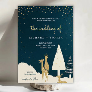 Invitation de mariage élégante pour la bonne année