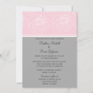 Invitation de mariage élégante pour Roses ravissan