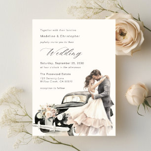 Invitation de mariage élégante pour un couple avec
