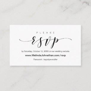 Invitation de mariage élégante, réponse RSVP en li