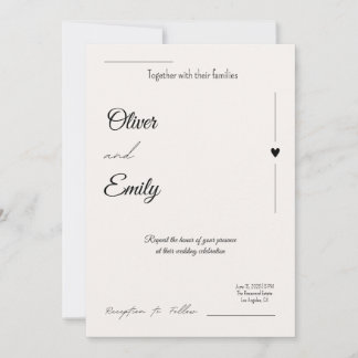 Invitation de mariage élégante - simple moderne