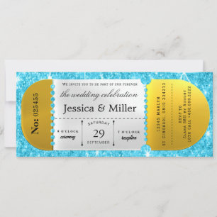 Invitation de mariage élégante sur billet noir