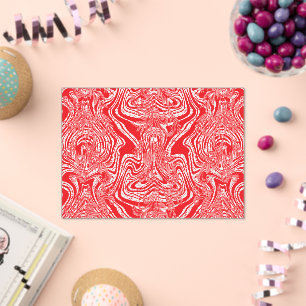 Invitation de mariage en acrylique abstrait rouge