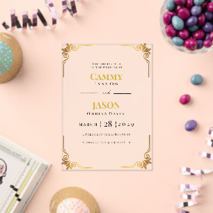 Invitation de mariage en acrylique avec cadre en c