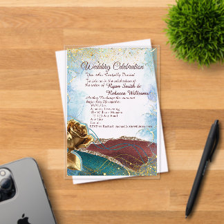 Invitation de mariage en acrylique clair