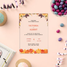 INVITATION DE MARIAGE EN ACRYLIQUE D'AUTOMNE