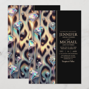 Invitation de mariage exotique et chic tout-en-un