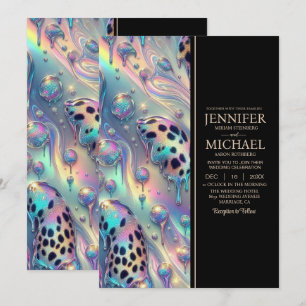 Invitation de mariage exotique et chic tout-en-un