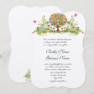Invitation de mariage Fleur Romantique Arbre d'Amo