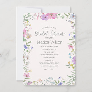 Invitation de mariage floral aquarelle