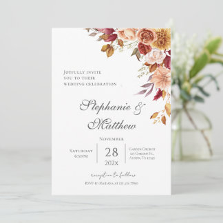 Invitation de mariage floral Boho