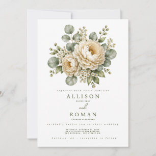 Invitation de mariage florale