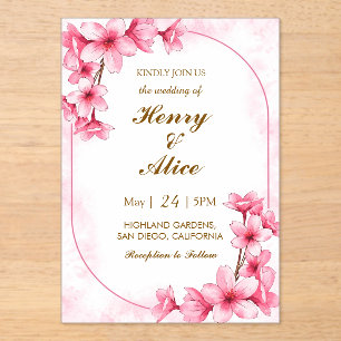 Invitation de mariage florale à la Fleur de Cerisi