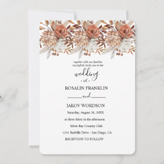 Invitation de mariage florale aquarelle