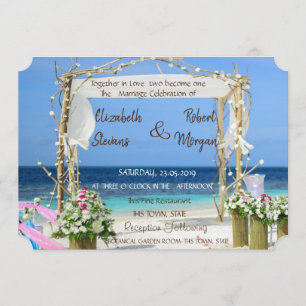Invitation de mariage florale Beach Arbor