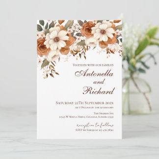 Invitation de mariage florale élégante