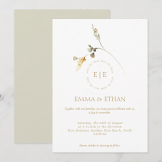 Invitation de mariage florale élégante