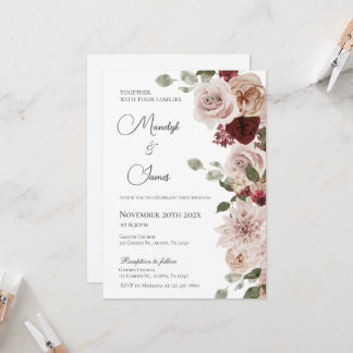 Invitation de mariage florale élégante
