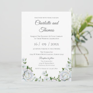 Invitation de mariage florale élégante