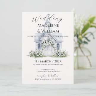 Invitation de mariage florale élégante