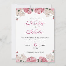Invitation de mariage florale élégante