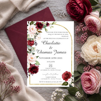 Invitation de mariage florale élégante