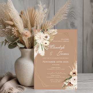 Invitation de mariage florale élégante