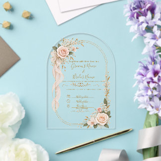 Invitation de mariage florale élégante