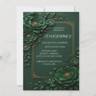 Invitation de mariage florale élégante