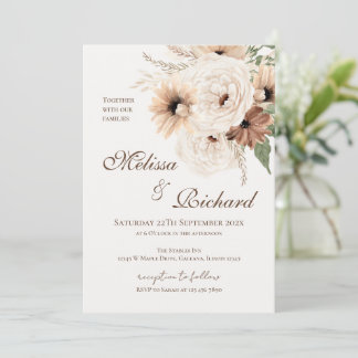 Invitation de mariage florale élégante