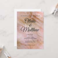 Invitation de mariage florale en tulle rose pâle m