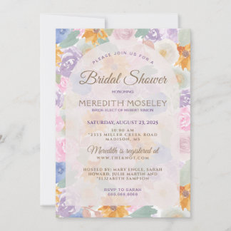 Invitation de mariage florale magnifique