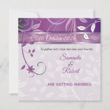 Invitation de mariage florale romantique