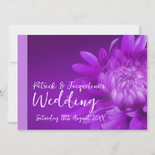 Invitation de mariage florale violette