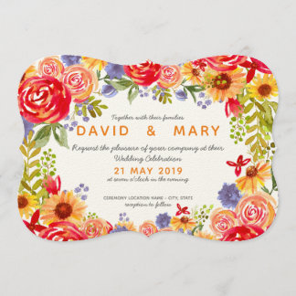 Invitation de mariage - Flores du champ