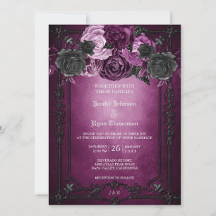 Invitation de mariage gothique Halloween