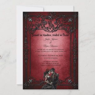 Invitation de mariage gothique Halloween