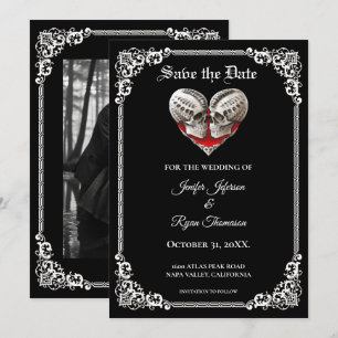 Invitation de mariage gothique Halloween à conserv