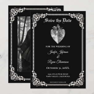 Invitation de mariage gothique Halloween à conserv