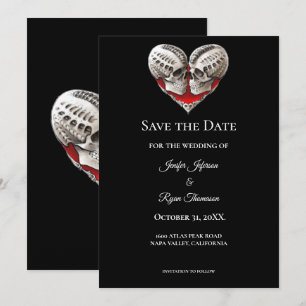 Invitation de mariage gothique Halloween pour sauv