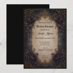 Invitation de mariage gothique vintage