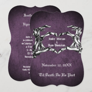Invitation de mariage Halloween