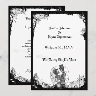 Invitation de mariage Halloween