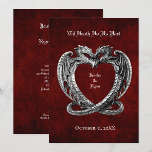 Invitation de mariage Halloween