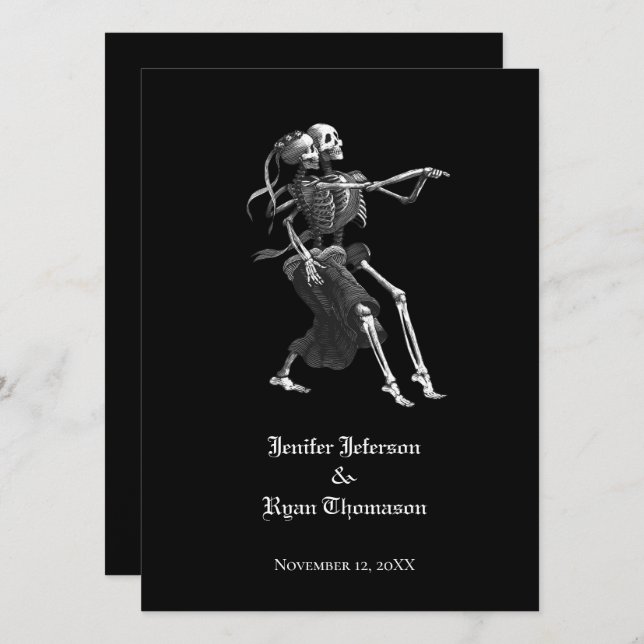 Invitation de mariage Halloween (Devant / Derrière)