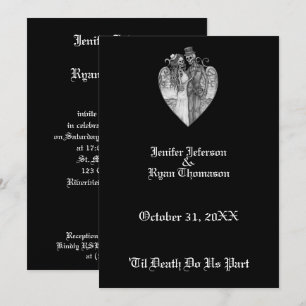 Invitation de mariage Halloween