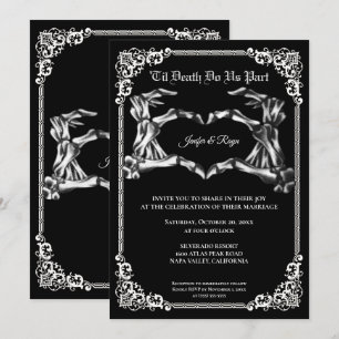 Invitation de mariage Halloween Dark Gothic