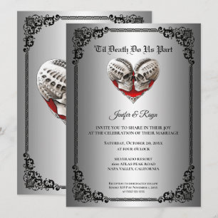 Invitation de mariage Halloween gothique