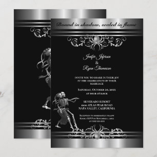 Invitation de mariage Halloween gothique sombre