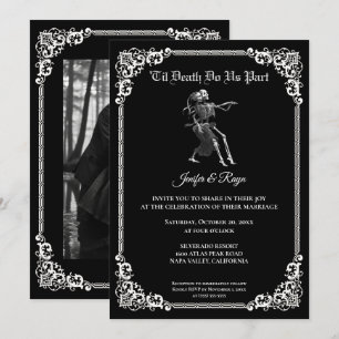 Invitation de mariage Halloween gothique sombre